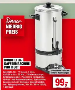 Handelshof BARTSCHER RUNDFILTER- KAFFEEMASCHINE PRO II 60T Angebot