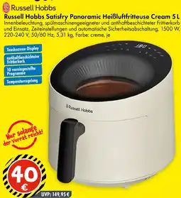 TEDi Russell Hobbs Satisfry Panoramic Heißluftfritteuse Cream 5L Angebot