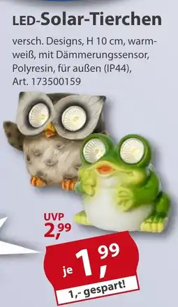Sonderpreis Baumarkt LED-Solar-Tierchen Angebot