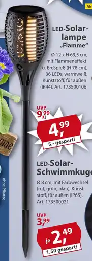 Sonderpreis Baumarkt LED-Solarlampe ,,Flamme" Angebot