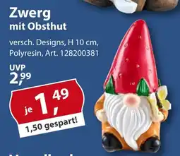 Sonderpreis Baumarkt Zwerg mit Obsthut Angebot