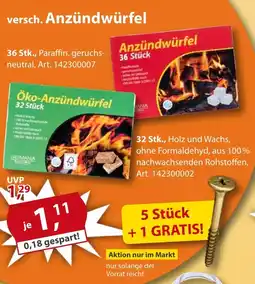 Sonderpreis Baumarkt versch. Anzündwürfel Angebot
