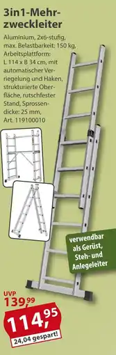 Sonderpreis Baumarkt 3in1-Mehrzweckleiter Angebot