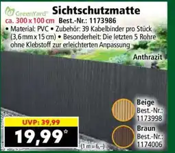 Norma Sichtschutzmatte Angebot