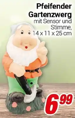 CENTERSHOP Pfeifender Gartenzwerg Angebot