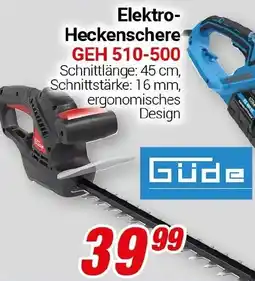 CENTERSHOP Güde Elektro Heckenschere GEH 510-500 Angebot