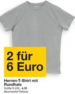 Zeeman Herren-T-Shirt mit Rundhals Angebot