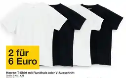 Zeeman Herren-T-Shirt mit Rundhals oder V-Ausschnitt Angebot