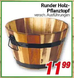 CENTERSHOP Runder Holz Pflanztopf Angebot