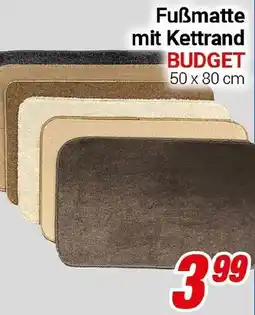 CENTERSHOP Fußmatte mit Kettrand BUDGET Angebot