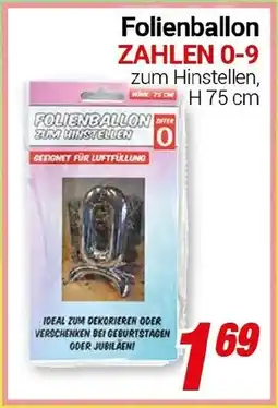 CENTERSHOP Folienballon ZAHLEN 0-9 Angebot