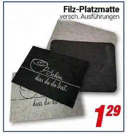 CENTERSHOP Filz-Platzmatte Angebot
