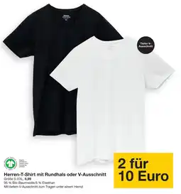 Zeeman Herren-T-Shirt mit Rundhals oder V-Ausschnitt Angebot