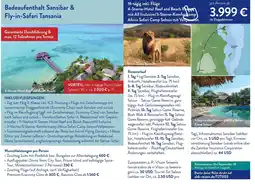 Aldi Süd Badeaufenthalt Sansibar & Fly-in-Safari Tansania Angebot