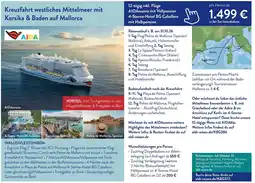 Aldi Süd Kreuzfahrt westliches Mittelmeer mit Korsika & Baden auf Mallorca Angebot