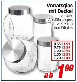 CENTERSHOP Vorratsglas mit Deckel Angebot