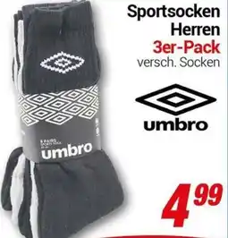 CENTERSHOP Umbro Sportsocken Herren Angebot