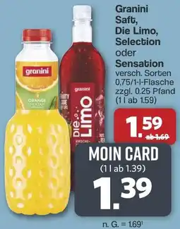 Famila Nord West Granini Saft, Die Limo, Selection oder Sensation Angebot