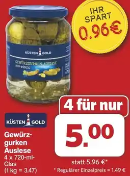 Famila Nord West KÜSTEN GOLD Gewürzgurken Auslese Angebot