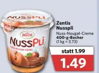 Combi Zentis Nusspli 400g Becher Angebot