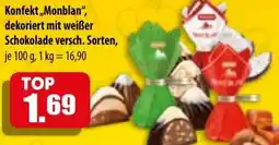 Mix Markt Konfekt ,,Monblan", dekoriert mit weißer Schokolade Angebot