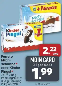 Famila Nord West Ferrero Milchschnitte oder Kinder Pingui Angebot