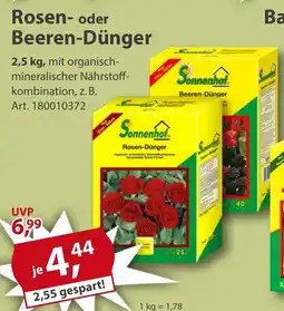 Sonderpreis Baumarkt Sonnenhof Rosen- oder Beeren-Dünger Angebot
