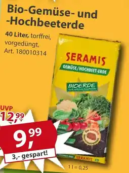 Sonderpreis Baumarkt SERAMIS Bio-Gemüse- und -Hochbeeterde Angebot
