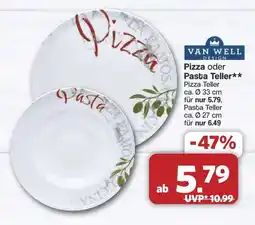 Famila Nord West VAN WELL DESIGN Pizza oder Pasta Teller Angebot