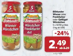 Famila Nord West Böklunder Wiener oder Frankfurter oder GeflügelWiener Würstchen Würstchen Angebot