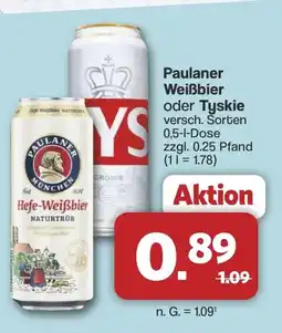 Famila Nord West Paulaner Weißbier oder Tyskie Angebot