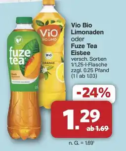 Famila Nord West Vio Bio Limonaden oder Fuze Tea Eistee Angebot
