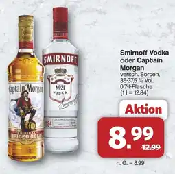 Famila Nord West Smirnoff Vodka oder Captain Morgan Angebot