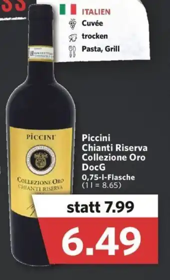 Combi Piccini Chianti Riserva Collezione Oro DocG 0,75L Angebot