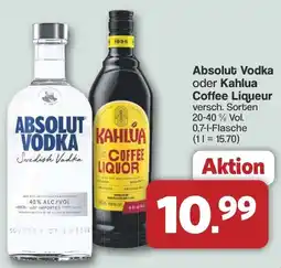 Famila Nord West Absolut Vodka oder Kahlua Coffee Liqueur Angebot