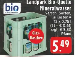 Edeka Landpark Bio-Quelle Mineralwasser Angebot