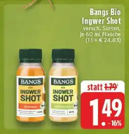 Edeka Bangs Bio-Ingwer Shot Angebot