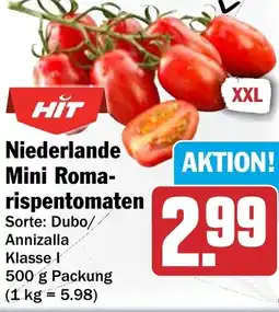 HIT Niederlande Mini Roma rispentomaten Angebot