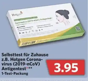 Combi Selbsttest für Zuhause z.B. Hotgen Coronavirus (2019 nCoV) Antigentest Angebot