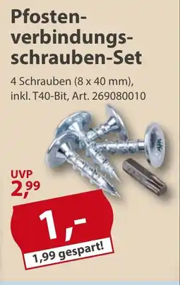 Sonderpreis Baumarkt Pfostenverbindungsschrauben-Set Angebot