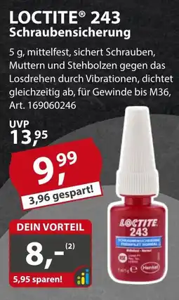 Sonderpreis Baumarkt LOCTITE 243 Schraubensicherung Angebot
