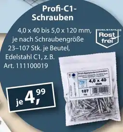 Sonderpreis Baumarkt Profi-C1- Schrauben Angebot