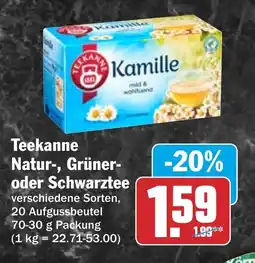 HIT Teekanne Natur-, Grüner- oder Schwarztee Angebot
