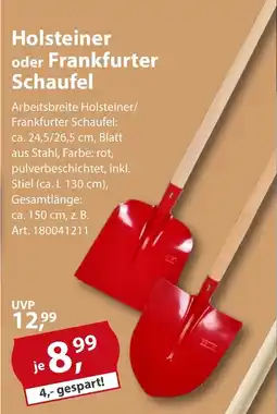 Sonderpreis Baumarkt Holsteiner oder Frankfurter Schaufel Angebot