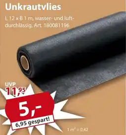 Sonderpreis Baumarkt Unkrautvlies Angebot