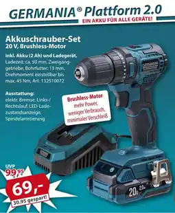 Sonderpreis Baumarkt GERMANIA Plattform 2.0 Akkuschrauber-Set Angebot