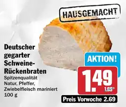 HIT Deutscher gegarter Schweine Rückenbraten Angebot