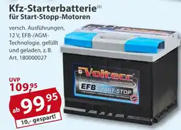Sonderpreis Baumarkt Kfz-Starterbatterie für Start-Stopp-Motoren Angebot