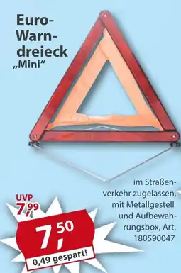 Sonderpreis Baumarkt Euro- Warndreieck ,,Mini" Angebot
