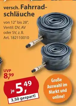 Sonderpreis Baumarkt versch. Fahrrad- schläuche Angebot